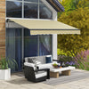 8' x 6.5' Retractable Awning, 280gsm UV Resistant Sunshade Shelter for Deck, Balcony, Yard, Beige