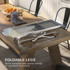 Charcoal Barbecue Grill, Stainless Steel Portable Folding Charcoal BBQ Grill, Stainless Steel Camp Picnic Cooker, Silver