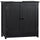 Under Sink Cabinet with 2 Doors and Shelf, Pedestal Sink Bathroom Vanity Furniture, Black