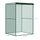 Walk-in Crop Cage, Plant Protectors from Animals with Roll Up Zippered Door, 3.9' x 3.9' x 5.9', Dark Green