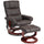 Swivel Recliner with Ottoman Massage Recliner Chair and Ottoman Faux Leather Reclining Chair with Remote Brown