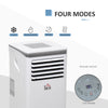 7000BTU Portable Air Conditioner with Remote Controller, Fan Modes, 24-Hour Timer and Automatically Cut Off, White