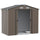Outdoor Shed Garden Storage Shed Tool Storage Building with 4 Vents and 2 Sliding Doors, 7 x 4 FT, Brown