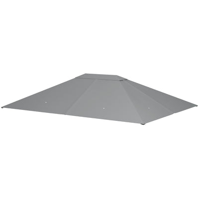 10' x 13' Gazebo Replacement Canopy Cover, Gazebo Roof Replacement (TOP COVER ONLY), Light Gray