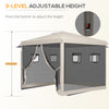10' x 10' Pop Up Canopy Tent, Instant Sun Shelter with Netting, Windows and Carry Bag, Height Adjustable