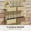 Wall-Mounted Planter Box with Trellis, for Climbing Plants, Outdoor Wood Raised Garden Bed with Adjustable Height