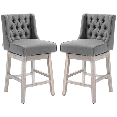 Swivel Bar Stools Set of 2, 27