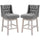 Swivel Bar Stools Set of 2, 27" Counter Height Stools with Linen Upholstery and Button Tufted Design for Kitchen