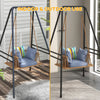 Hammock Chair Stand, Hanging Heavy Duty Metal Frame Hammock Stand for Hanging Hammock Swing Chair, Egg Chair, Indoor & Outdoor Use, Black