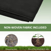 96" x 24" x 10" Wooden Raised Garden Bed with 2 Planter Boxes and Non-woven Fabric Liner for Patio, Natural