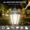 Lamp Post Light Outdoor Solar-Powered LEDs, All-Weather Protection Vintage Streetlight, w/ Clear Glass, for Patio Garden, 92.5" Black