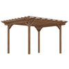 12' x 10' Outdoor Pergola, Wood Gazebo Grape Trellis with Stable Structure for Garden, Patio, Backyard, Deck