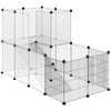Pet Playpen DIY Small Animal Cage, Portable Plastic Yard Fence for Rabbit, Chinchilla, Hedgehog & Guinea Pig, 14" x 18", Clear