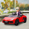 Lamborghini Licensed Kids Ride on Car w/ Easy Transport, Red