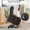 Lift Chair Recliner, Power Lift Recliner for Elderly with Remote Control and Linen Fabric Upholstery, Electric Power Lift Chair, Brown