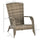 Patio Wicker Adirondack Chair, Outdoor All-Weather Rattan Fire Pit Chair, Cushions, Tall Curved Backrest and Comfortable Armrests