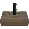 Umbrella Stand for 1.2", 1.5" or 2'' Umbrella Poles, Fillable Umbrella Base, Brown