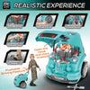 Kids Truck Engine Toy Mechanic Toys,Includes 61 Pieces, Steering Wheel, Horn, Light, RC Car Key, for 3-5 Years Old Teal