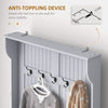 3-In-1 Entryway Bench with Coat Rack, Hall Tree with Bench and Shoe Storage, 5 Hooks for Hallway