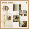 59 Inch Cat Tree for Indoor Cats, Cat Tower with Cat Condo, Hammock, Perches, Scratching Posts, Ramp,  23.5" x 23.5"x 59"