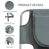 Folding Outdoor Chaise Lounge Sun Tanning Chair with Face Cavity, Pillow, 5-level Adjustable for Beach Pool, Gray