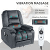 Vibration Massage Lift Recliner Chair, Power Lift Recliner Chair Sofa with Massage and Heat, Modern Electric Power Lift Chair, Gray