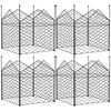4 Pack Garden Cloches for Plants, 12" x 14" Metal Crop Cage, Plant Cages to Keep Animals Out, Black