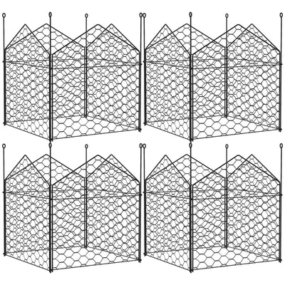 4 Pack Garden Cloches for Plants, 12