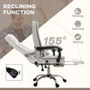 Microfibre Vibration Heated Massage Office Chair, Reclining office Desk Chair with Footrest, Lumbar Support Pillow, Armrest, Light Gray