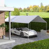 10 x 20ft Carport Roof, UV Resistant Canopy Replacement Cover with Ball Bungee Cords, White