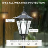 94.5" solar lamp outdoor Post Light, Solar Powdered Vintage Street Lights for Garden, Lawn, Pathway, Driveway, Black