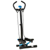 Twist Stair Stepper, Cardio Exercise Machine w/ Elastic Bands, LCD Screen, Height Adjust Handlebars for Home Gym