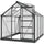 6' x 8' x 7' Polycarbonate Greenhouse, Outdoor Aluminum Walk-in Greenhouse Kit with Vent and Door for Backyard Garden, Gray