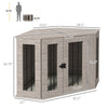 41" Corner Dog Crate Furniture, End Table Dog Kennel with Cushion for Medium-Sized Dog, Indoor Use,Dog Cage, Walnut