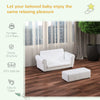 Kids Sofa Set with Footstool for Toddlers and Babies, White