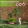 Walk-in Crop Cage, Plant Protectors from Animals with Roll Up Zippered Door, 3.9' x 3.9' x 5.9', Dark Green