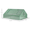 71" x 55" x 32" Mini Greenhouse, Small Greenhouse Outdoor Flower Planter Hot House with Zipper Windows and Door, Green