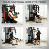 Multi Home Gym Equipment, Workout Station with Sit up Bench, Push up Stand, Dip Station, 143lbs Weights