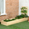 Wood Planter Box with Trellis for Climbing Plants, Raised Garden Bed for Outdoor Flowers Herbs, 91"x24"x43", Natural