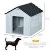 Pet House Water Resistant Puppy Shelter with Door for Indoor Outdoor, Easy to Assemble, for Small/Medium Dogs, Gray