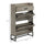 Slim Shoe Storage Cabinet, Shoes Cabinet Organizer with 2 Flip Drawers, Adjustable Shelves for 12 Pair, Distressed Gray