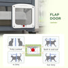 Cat House, Indoor Cat Enclosure on Wheels with Openable Top, 39"