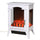 23" Electric Freestanding Fireplace, Fireplace Stove with Realistic LED Flames and Logs and Overheating Protection, 750W/1500W, White