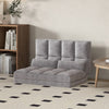Convertible Bed Chair, Folding Floor Sofa Chair with Adjustable Backrest and Headrest, Dark Gray