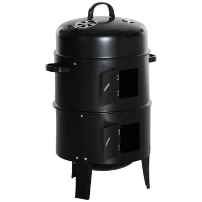 Vertical Charcoal BBQ Smoker, 3-in-1 16