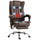 Microfiber Office Chair, High Back Computer Chair with 6 Points and Heat, Adjustable Height and Footrest, Coffee