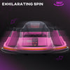 12V Bumper Car for Kids 360° Rotation W/ Safety Belt, Pink