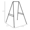 Hammock Chair Stand, Hanging Heavy Duty Metal Frame Hammock Stand for Hanging Hammock Swing Chair, Egg Chair, Indoor & Outdoor Use, Black