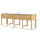 Wooden Raised Garden Bed, Large Elevated Planter Box with Legs, Bed Liner and Drain Holes, 7.4' x 1.8' x 2.6'