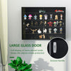 5-Tier Glass Display Cabinet with 2 Glass Doors and 4 Adjustable Shelves, Wall Mounted Display Case, Black